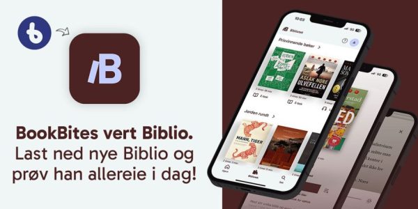 Telefon som viser ebøker og tekst